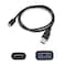 Add-On Addon 1.0M (3.3Ft) Usb 3.1 Type (C) Male To Usb 3.0 (A) Male Black USBC2USB3A1MB - alternate 1